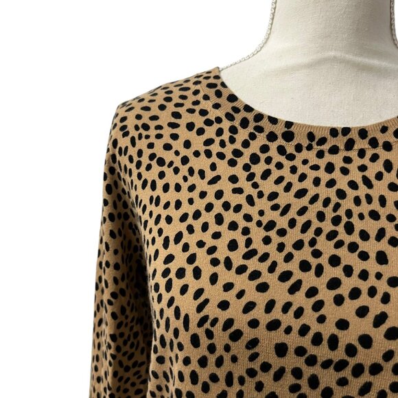 J.Crew Teddie Leopard Print Lightweight Cotton Pullover Sweater‎ Size M 2024 - Picture 2 of 11